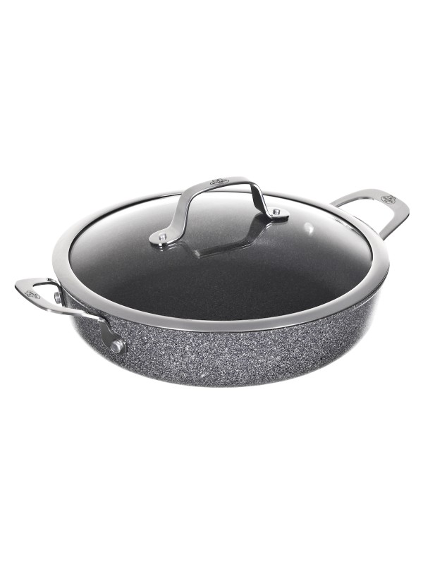 Ballarini Salina Granitium Σωτέζα από Αλουμίνιο Με Καπάκι με Επίστρωση από Πέτρα 24cm