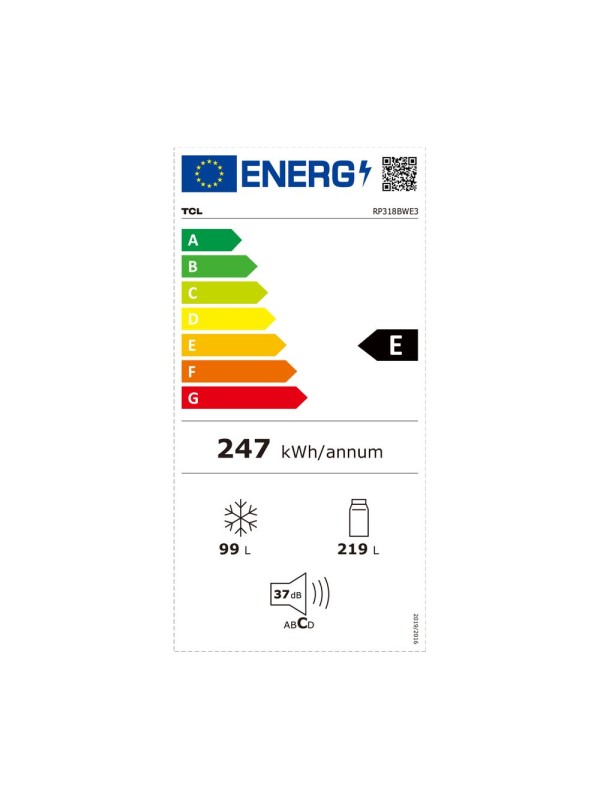 ΨΥΓ/ΚΑΤ TCL RP 318 WE 3 318LT ΛΕΥΚΟ 1,85*63*59,5cm ΨΥΓ/ΚΑΤ TCL RP 318 WE 3 318LT ΛΕΥΚΟ 1,85*63*59,5cm