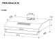Απορροφητήρας Κουζίνας Ελεύθερος 60cm Telemax TF2360 Inox Απορροφητήρας Κουζίνας Ελεύθερος 60cm Telemax TF2360 Inox