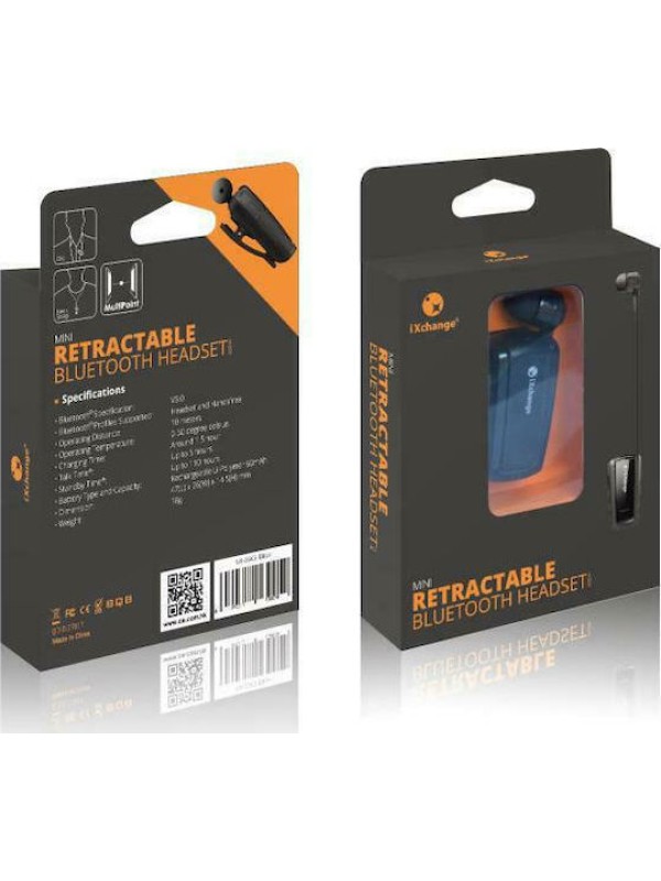  iXchange UA-25 In-ear Bluetooth Handsfree Ακουστικό Πέτου Μαύρο 