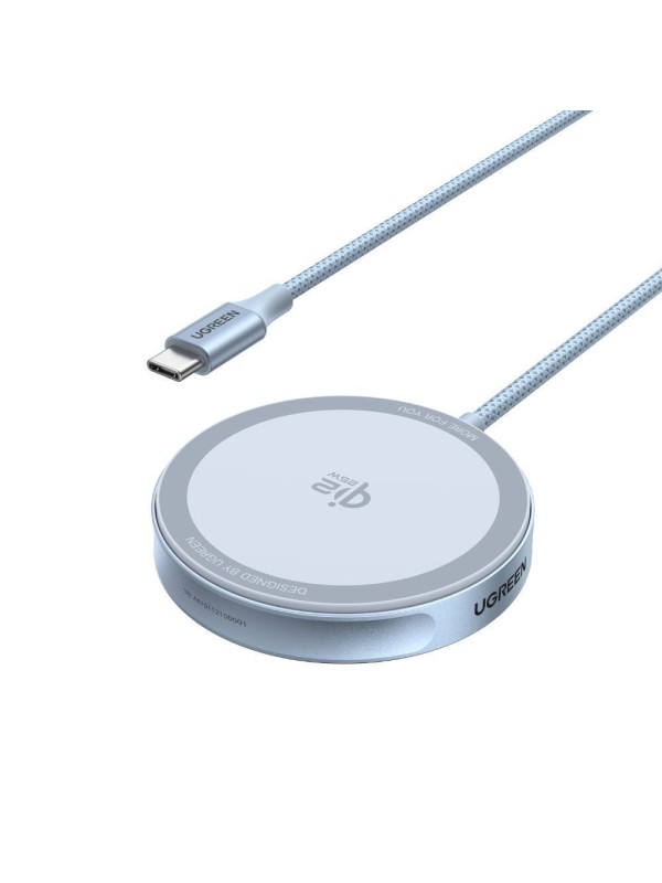 Ugreen Ασύρματος Φορτιστής Qi2 GaN 25W Γκρι (W753) MAGNETIC GREY