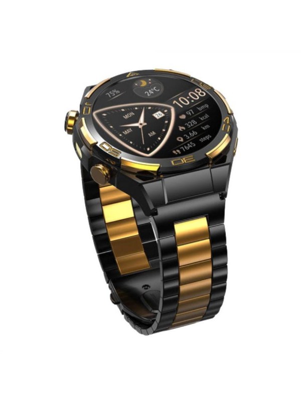 BlackView W90 Pro Aluminium Smartwatch με Παλμογράφο (Μαύρο)