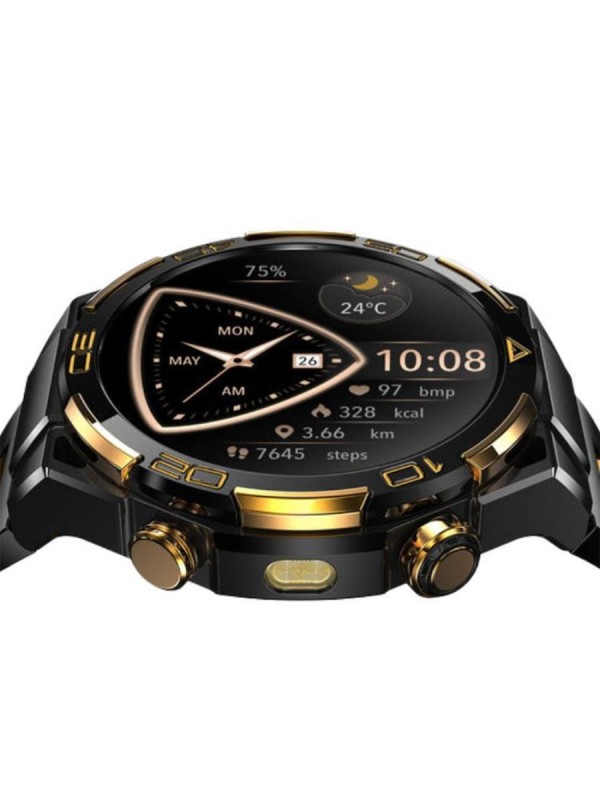 BlackView W90 Pro Aluminium Smartwatch με Παλμογράφο (Μαύρο)