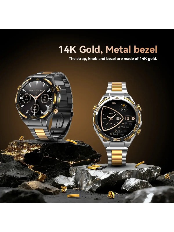 BlackView W90 Pro Aluminium Smartwatch με Παλμογράφο (Μαύρο)