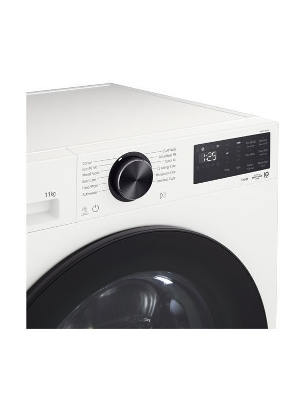  LG Πλυντήριο Ρούχων 11kg με Τεχνολογία Ατμού 1400 Στροφών ThinQ F4X5011TWB 