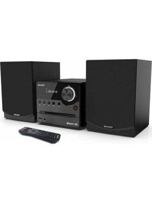 Sharp Ηχοσύστημα 2.0 XLB512 XLB512BK 45W με CD / Digital Media Player και Bluetooth Μαύρο 