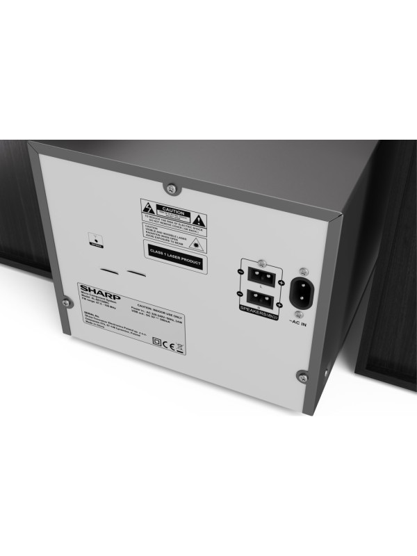 Sharp Ηχοσύστημα 2.0 XLB512 XLB512BK 45W με CD / Digital Media Player και Bluetooth Μαύρο 
