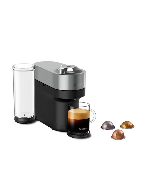 Krups Vertuo Pop+ Καφετιέρα για Κάψουλες Vertuo Πίεσης 19bar Μαύρη XN930T