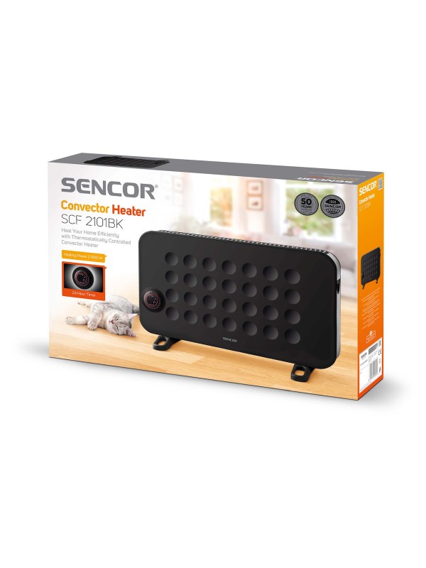 Θερμοπομπός Sencor SCF 2101BK 2000W Black/Silver