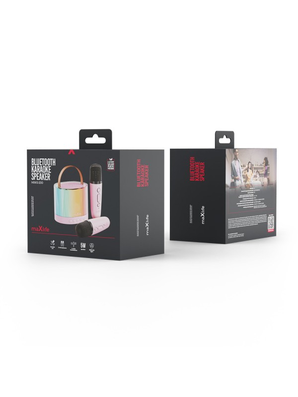 Maxlife MXKS-200 Σύστημα Καραόκε με Ασύρματο Μικρόφωνο Ροζ