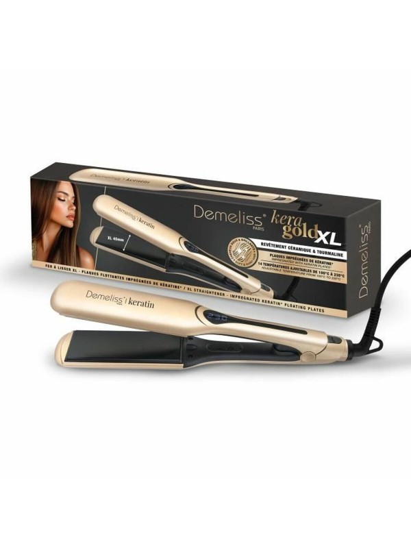 Demeliss Kera Gold Xl Πρέσα Μαλλιών με Κεραμικές Πλάκες 75W 102912 Demeliss Kera Gold Xl Πρέσα Μαλλιών με Κεραμικές Πλάκες 75W 102912