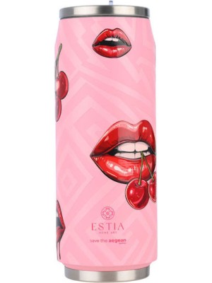 Estia Travel Cup Save The Aegean Ανακυκλώσιμο Ποτήρι Θερμός Ανοξείδωτο / Πλαστικό BPA Free 500ml Blush Pop με Καλαμάκι Estia Travel Cup Save The Aegean Ανακυκλώσιμο Ποτήρι Θερμός Ανοξείδωτο / Πλαστικό BPA Free 500ml Blush Pop με Καλαμάκι