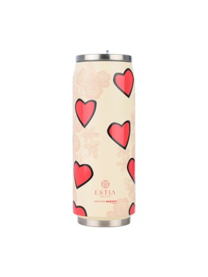 Estia Travel Cup Save the Aegean Ανακυκλώσιμο Ποτήρι Θερμός Ανοξείδωτο / Πλαστικό BPA Free 500ml Tender Lace με Καλαμάκι Estia Travel Cup Save the Aegean Ανακυκλώσιμο Ποτήρι Θερμός Ανοξείδωτο / Πλαστικό BPA Free 500ml Tender Lace με Καλαμάκι