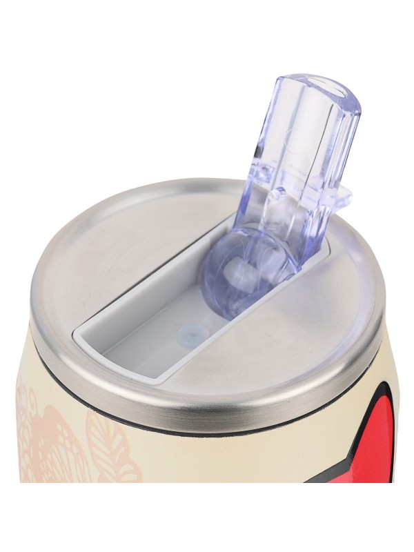 Estia Travel Cup Save the Aegean Ανακυκλώσιμο Ποτήρι Θερμός Ανοξείδωτο / Πλαστικό BPA Free 500ml Tender Lace με Καλαμάκι