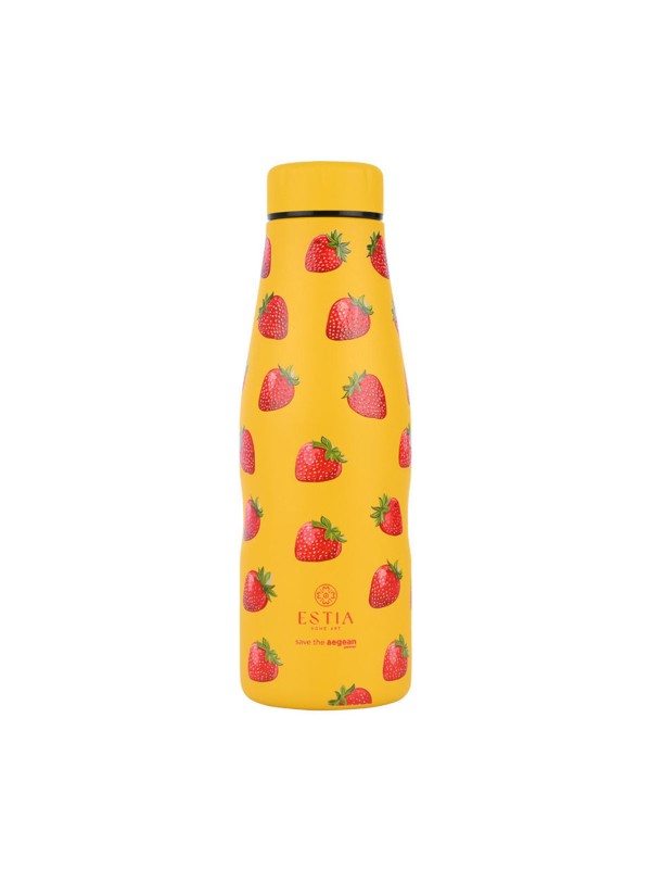 Estia Travel Flask Save the Aegean Ανακυκλώσιμο Μπουκάλι Θερμός Ανοξείδωτο BPA Free 500ml Berry Bright Estia Travel Flask Save the Aegean Ανακυκλώσιμο Μπουκάλι Θερμός Ανοξείδωτο BPA Free 500ml Berry Bright