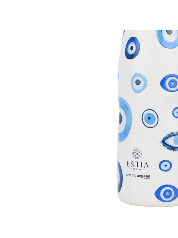Estia Travel Flask Save the Aegean Μπουκάλι Θερμός Ανοξείδωτο BPA Free 500ml SPIRIT LUCK Estia Travel Flask Save the Aegean Μπουκάλι Θερμός Ανοξείδωτο BPA Free 500ml SPIRIT LUCK