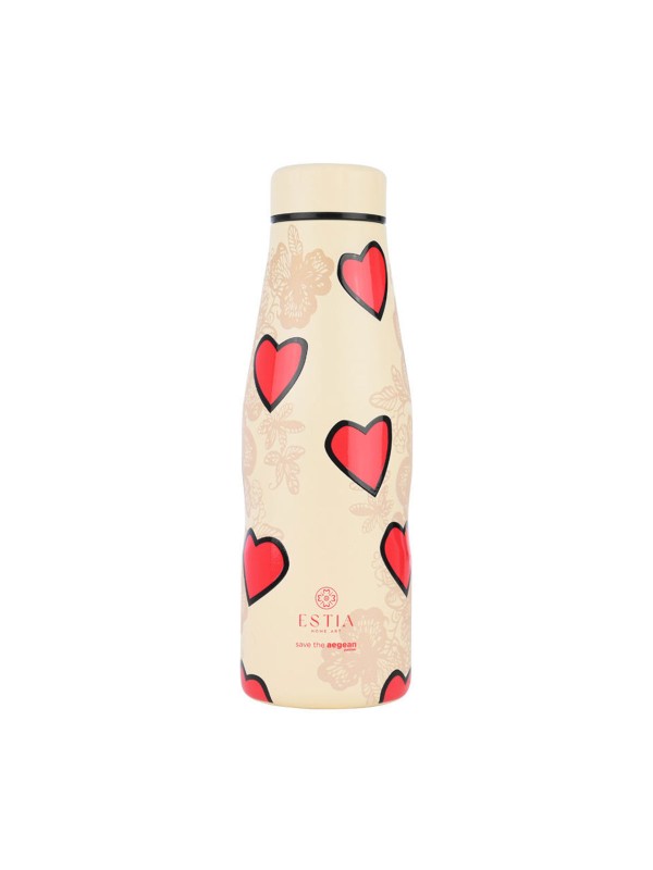 Estia Travel Flask Save the Aegean Μπουκάλι Θερμός Ανοξείδωτο BPA Free 500ml Tender Lace Estia Travel Flask Save the Aegean Μπουκάλι Θερμός Ανοξείδωτο BPA Free 500ml Tender Lace