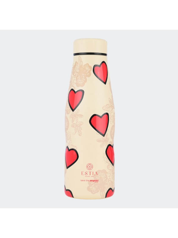 Estia Travel Flask Save the Aegean Μπουκάλι Θερμός Ανοξείδωτο BPA Free 500ml Tender Lace Estia Travel Flask Save the Aegean Μπουκάλι Θερμός Ανοξείδωτο BPA Free 500ml Tender Lace