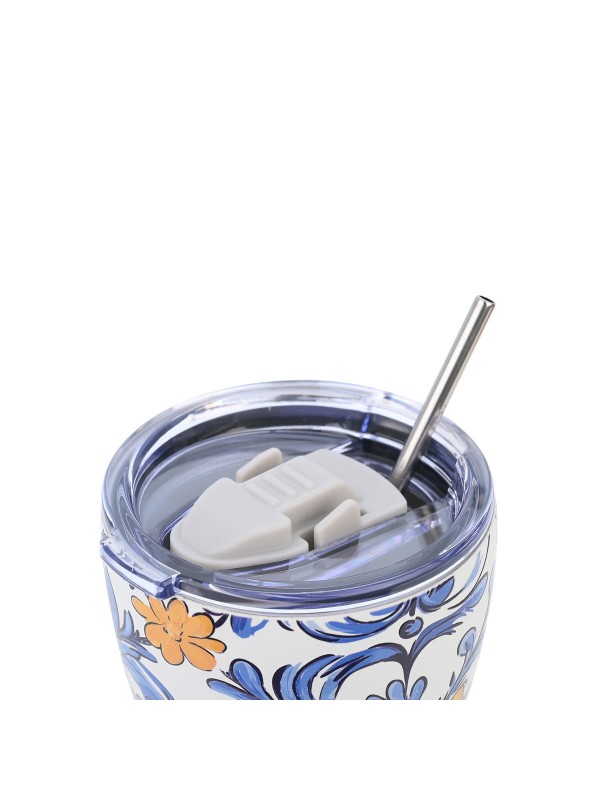 Estia Coffee Mug Save The Aegean Ποτήρι Θερμός Ανοξείδωτο BPA Free 350ml Amalfi Coast με Καλαμάκι