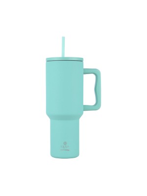 Estia Straw Tumbler XL Θερμός Ανοξείδωτο BPA Free 1.2lt Bermuda Green με Καλαμάκι και Λαβή 01-32203 Estia Straw Tumbler XL Θερμός Ανοξείδωτο BPA Free 1.2lt Bermuda Green με Καλαμάκι και Λαβή 01-32203