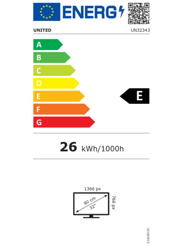 United Τηλεόραση 32" HD Ready LED UN32343 (2024)
