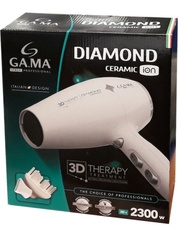 GA.MA Diamond Ceramic Πιστολάκι Μαλλιών με Φυσούνα 2300W GH 0301.37187 GA.MA Diamond Ceramic Πιστολάκι Μαλλιών με Φυσούνα 2300W GH 0301.37187