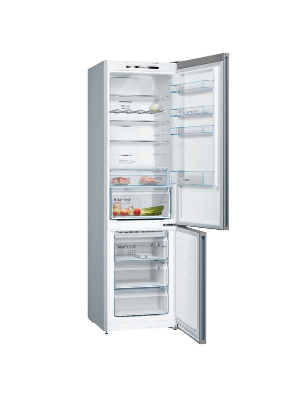 Bosch Ψυγειοκαταψύκτης 368lt Total NoFrost Υ201xΠ60xΒ66εκ. Ασημί KGN39VIDB