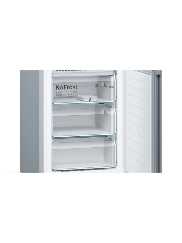 Bosch Ψυγειοκαταψύκτης 368lt Total NoFrost Υ201xΠ60xΒ66εκ. Ασημί KGN39VIDB