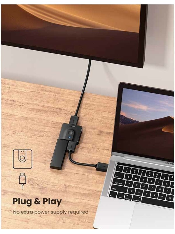 Ugreen HDMI 2-1 Switch Splitter 4K Bidirectional HDMI Splitter 50966