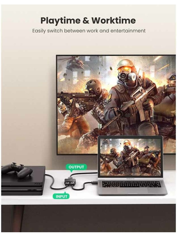 Ugreen HDMI 2-1 Switch Splitter 4K Bidirectional HDMI Splitter 50966