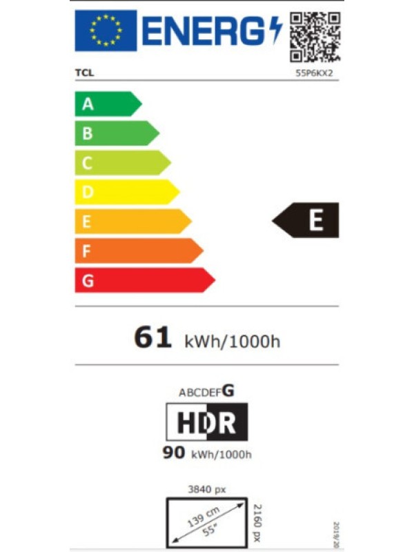 TCL Smart Τηλεόραση 55" 4K UHD LED P6K HDR (2025) 55P6K TCL Smart Τηλεόραση 55" 4K UHD LED P6K HDR (2025) 55P6K