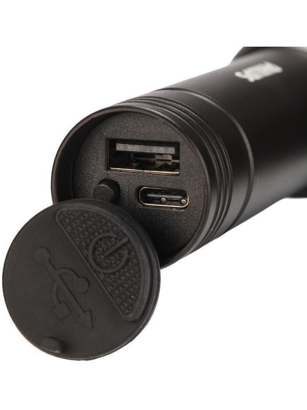 Philips Επαναφορτιζόμενος Φακός LED IPX4 με Μέγιστη Φωτεινότητα 400lm SFL 7003 R/GRS Philips Επαναφορτιζόμενος Φακός LED IPX4 με Μέγιστη Φωτεινότητα 400lm SFL 7003 R/GRS