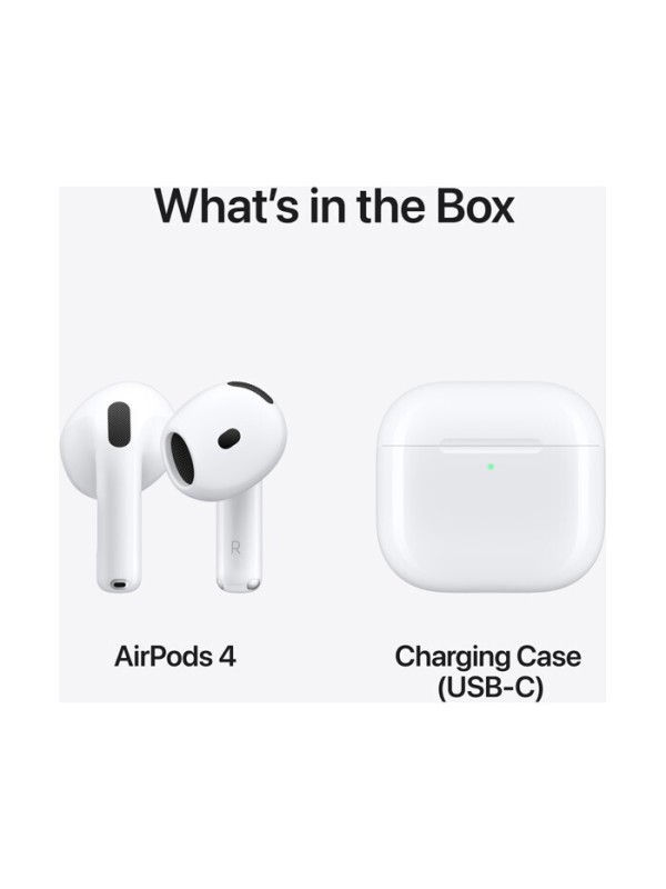 Apple AirPods 4 Earbud Bluetooth Handsfree Ακουστικά με Αντοχή στον Ιδρώτα και Θήκη Φόρτισης Λευκά Apple AirPods 4 Earbud Bluetooth Handsfree Ακουστικά με Αντοχή στον Ιδρώτα και Θήκη Φόρτισης Λευκά