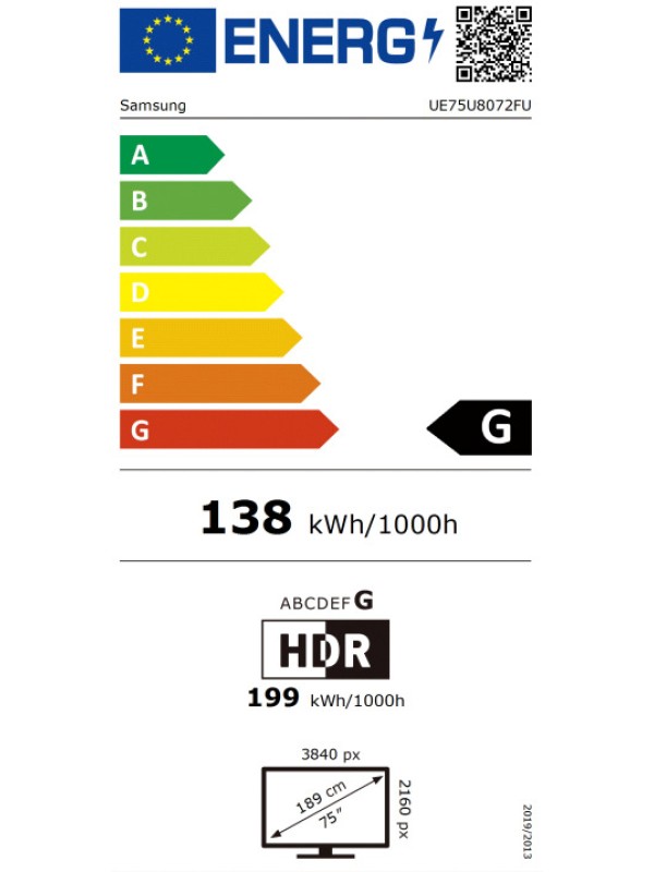 Samsung Smart Τηλεόραση 75" 4K UHD LED U8072F HDR (2024) UE75U8072FUXXH