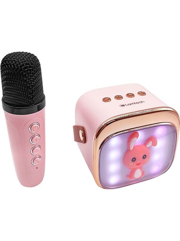 LAMTECH BT5.4 RGB KID KARAOKE SPEAKER PINK WITH MIC HOPPEE LAM980220