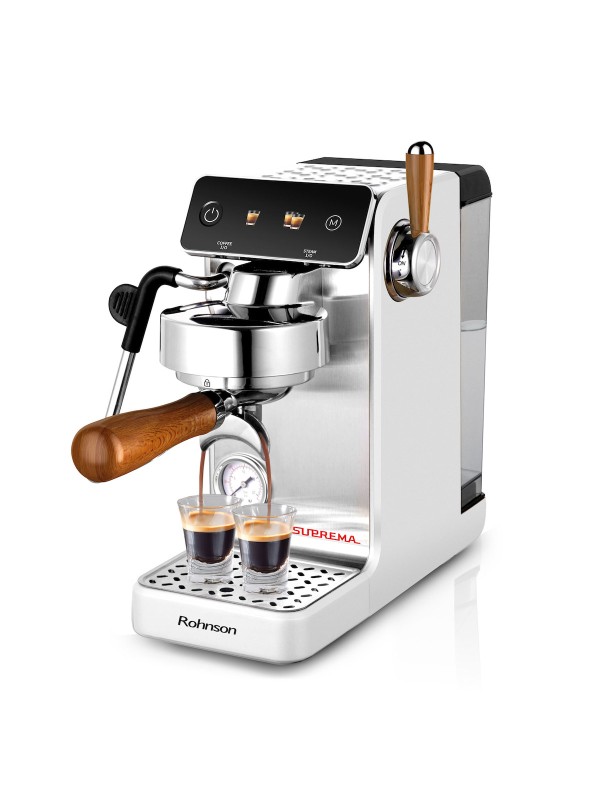 Rohnson R-98300  Suprema Μηχανή Espresso 2700W Πίεσης 20bar Ασημί