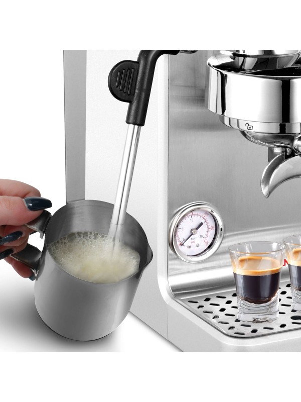 Rohnson R-98300  Suprema Μηχανή Espresso 2700W Πίεσης 20bar Ασημί