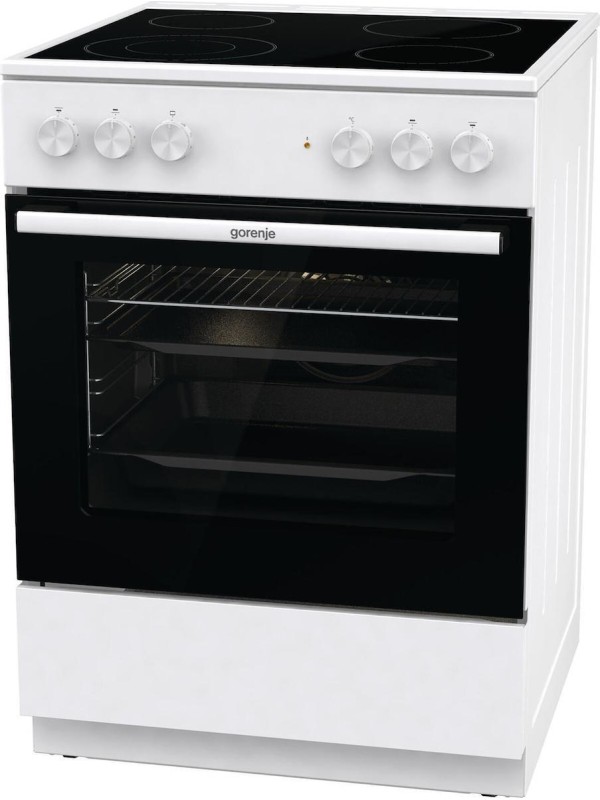 Gorenje Κουζίνα GEC6A41WC 71lt με Κεραμικές Εστίες Π60εκ. Λευκή Gorenje Κουζίνα GEC6A41WC 71lt με Κεραμικές Εστίες Π60εκ. Λευκή