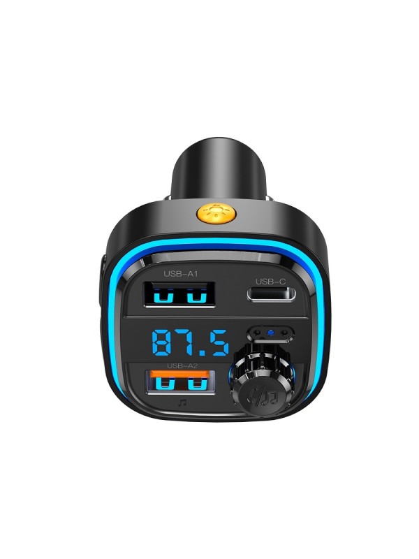XO FM Transmitter Αυτοκινήτου BCC08 με Bluetooth / Type-C / USB