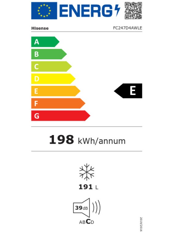 Καταψύκτης Μπαούλο Hisense  BD-247 FC-321 D4AWLE 191lt