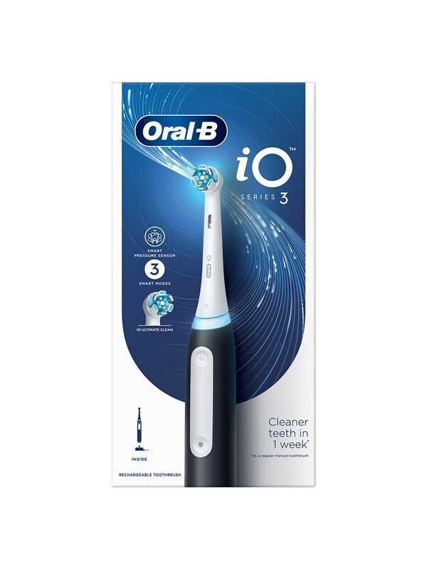 Oral-B iO Series 3 Ηλεκτρική Οδοντόβουρτσα με Αισθητήρα Πίεσης Black