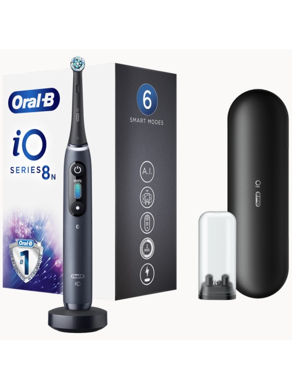 Oral-B iO Series 8 Ηλεκτρική Οδοντόβουρτσα με Χρονομετρητή, Αισθητήρα Πίεσης και Θήκη Ταξιδίου Μαύρη Oral-B iO Series 8 Ηλεκτρική Οδοντόβουρτσα με Χρονομετρητή, Αισθητήρα Πίεσης και Θήκη Ταξιδίου Μαύρη