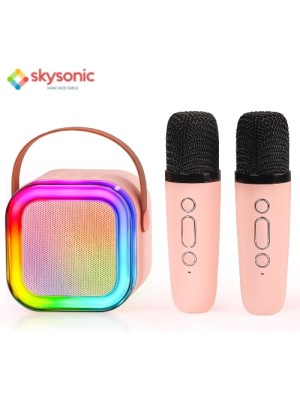 Ασύρματο Ηχείο Bluetooth με 2 μικρόφωνα Karaoke K12 Ροζ Ασύρματο Ηχείο Bluetooth με 2 μικρόφωνα Karaoke K12 Ροζ