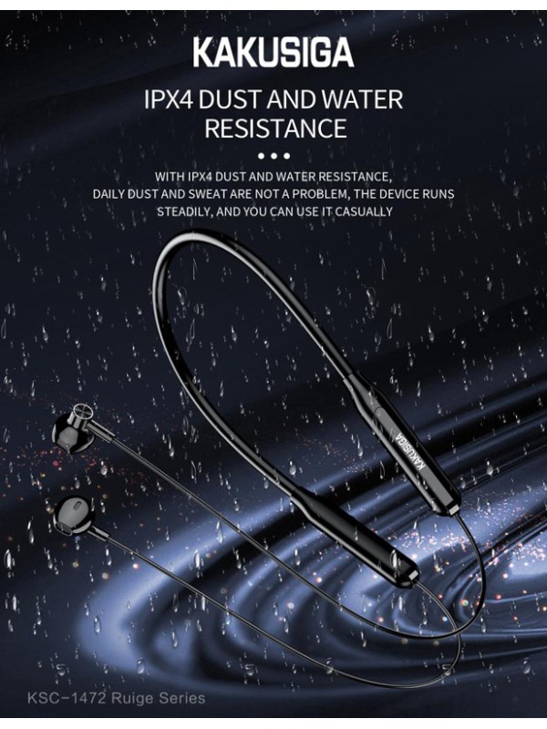 Kakusiga KSC-1472 In-ear Bluetooth Handsfree Ακουστικά με Αντοχή στον Ιδρώτα Μαύρα