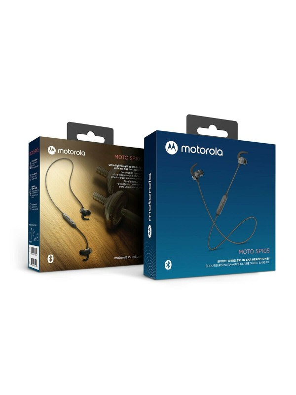 Motorola SP105 In-ear Bluetooth Handsfree Ακουστικά με Αντοχή στον Ιδρώτα Μαύρα