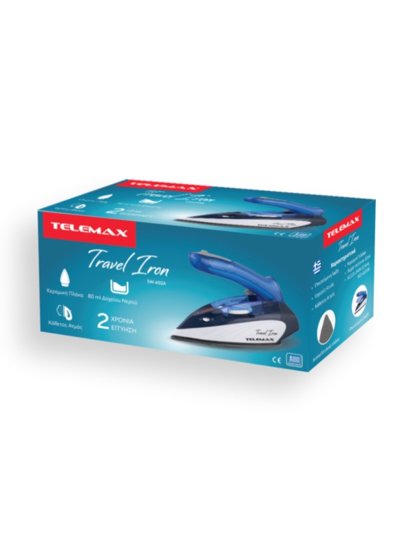 Σίδερο Telemax SW-602A Ταξιδίου Ατμού 1100W Σίδερο Telemax SW-602A Ταξιδίου Ατμού 1100W