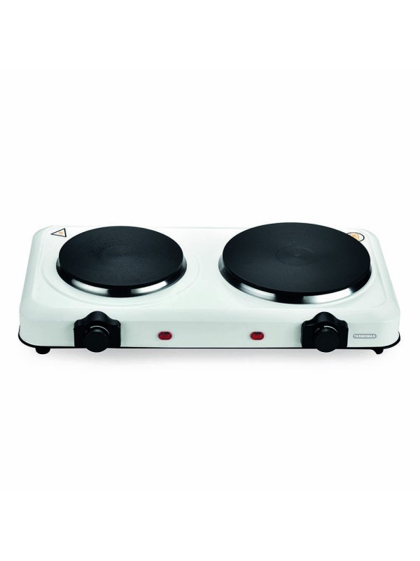 Termomax Επιτραπέζια Εστία Εμαγιέ Διπλή Λευκή TX-122 Termomax Επιτραπέζια Εστία Εμαγιέ Διπλή Λευκή TX-122