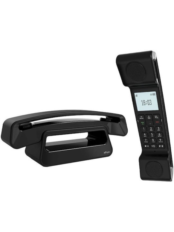 Alcatel ePure Iconic Ασύρματο Τηλέφωνο με Ελληνικό Μενού Μαύρο Alcatel ePure Iconic Ασύρματο Τηλέφωνο με Ελληνικό Μενού Μαύρο