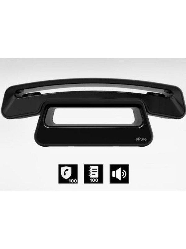 Alcatel ePure Iconic Ασύρματο Τηλέφωνο με Ελληνικό Μενού Μαύρο Alcatel ePure Iconic Ασύρματο Τηλέφωνο με Ελληνικό Μενού Μαύρο