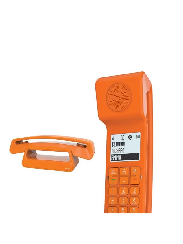 Alcatel ePure Iconic Ασύρματο Τηλέφωνο με Ελληνικό Μενού Πορτοκαλί